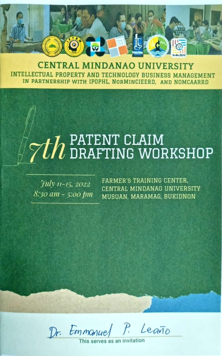 7TH Patent Claim Drafting Workshop￼